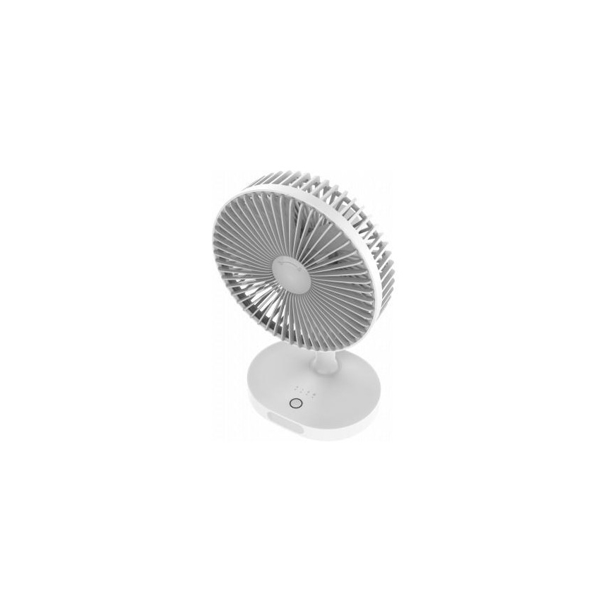 Pöytätuuletin ladattavalla LED-valolla, 3000 mAh (3,7 V), USB-C