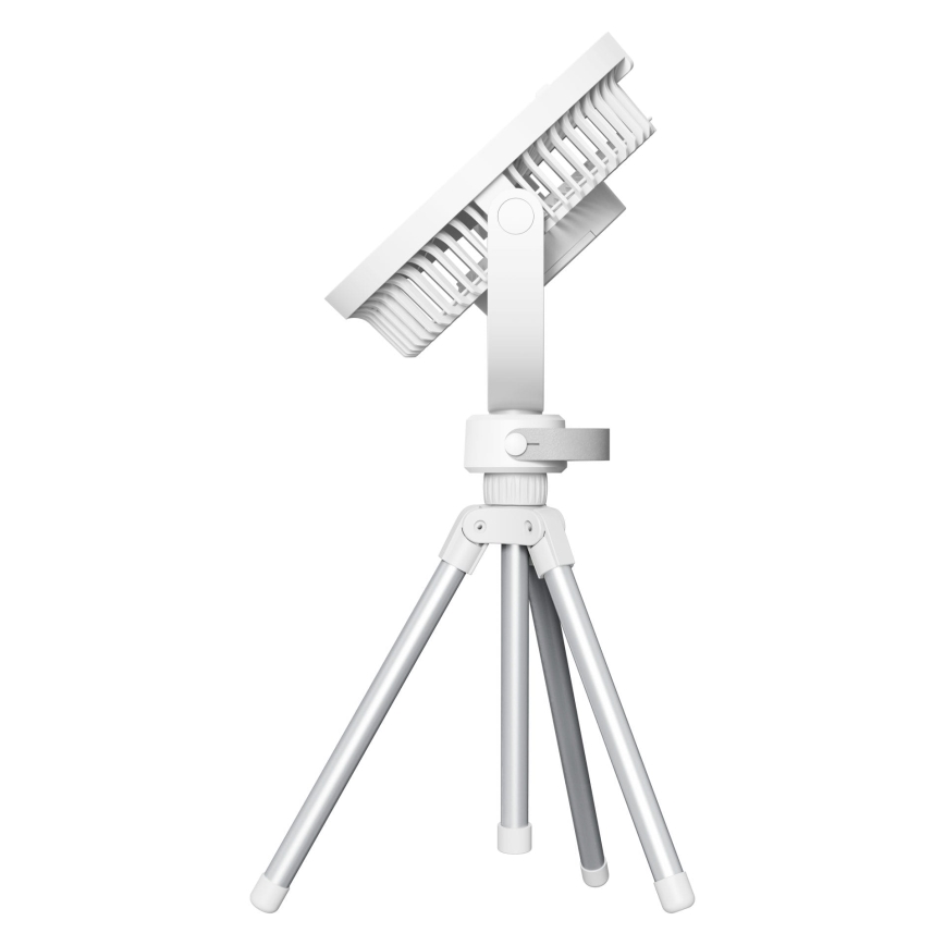 Pöytätuuletin ladattavalla LED-valolla 8W/3,7V 2400 mAh valkoinen