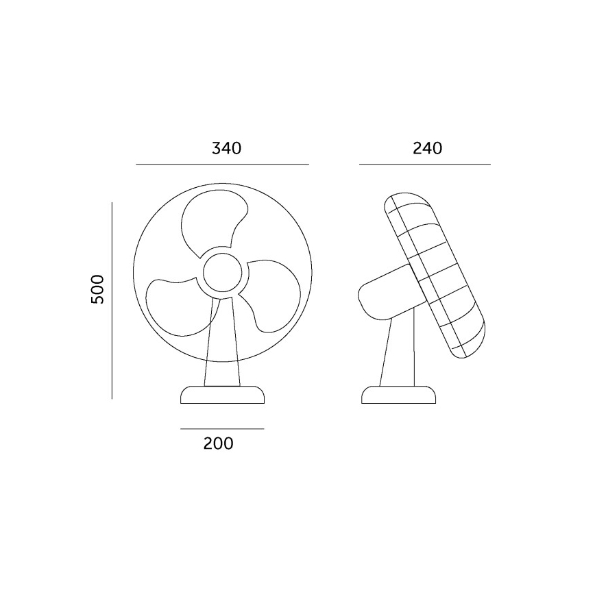 Pöytätuuletin VIENTO 40W/230V musta