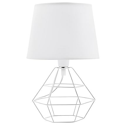 Pöytävalaisimen vaihtolasi DIAMOND E27 17x20 cm valkoinen