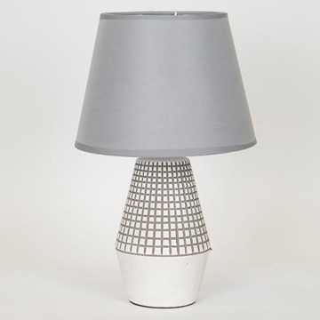 Pöytävalaisin 1xE14/40W/230V valkoinen/harmaa