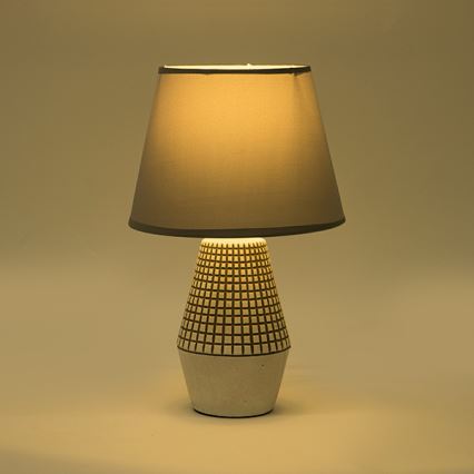 Pöytävalaisin 1xE14/40W/230V valkoinen/harmaa