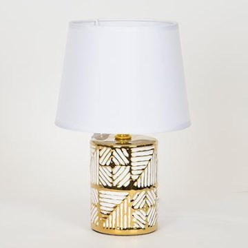 Pöytävalaisin 1xE14/40W/230V valkoinen/kulta