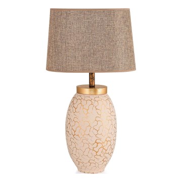 Pöytävalaisin 1xE27/40W/230V beige/kulta
