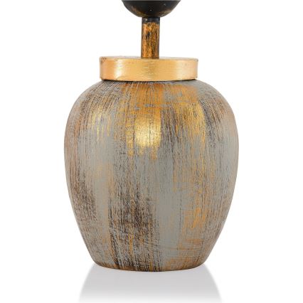 Pöytävalaisin 1xE27/40W/230V kulta/beige