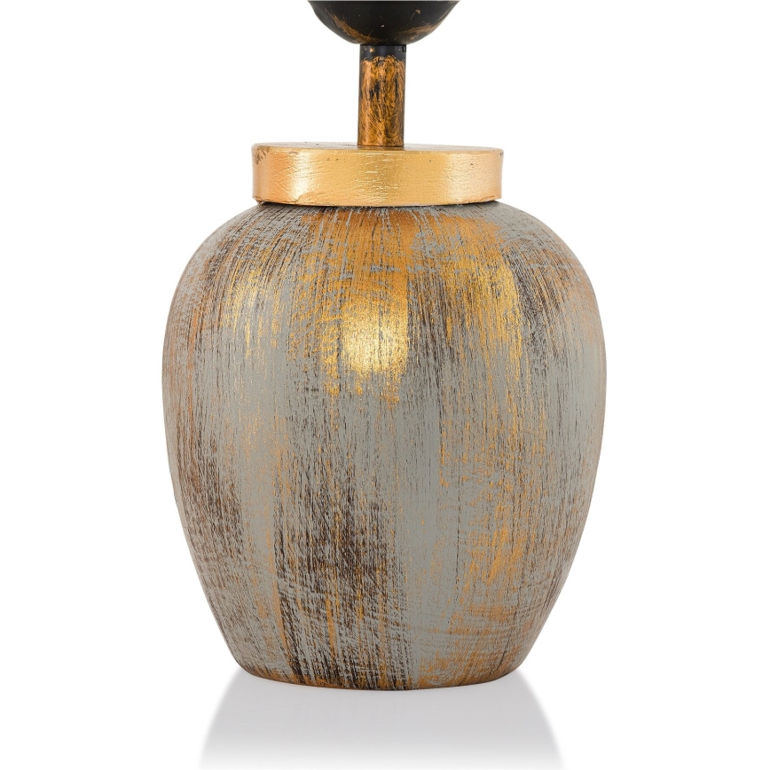 Pöytävalaisin 1xE27/40W/230V kulta/beige