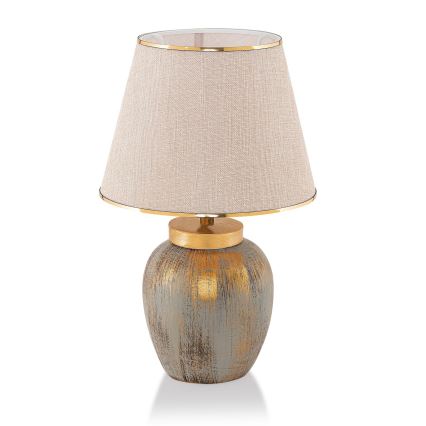 Pöytävalaisin 1xE27/40W/230V kulta/beige