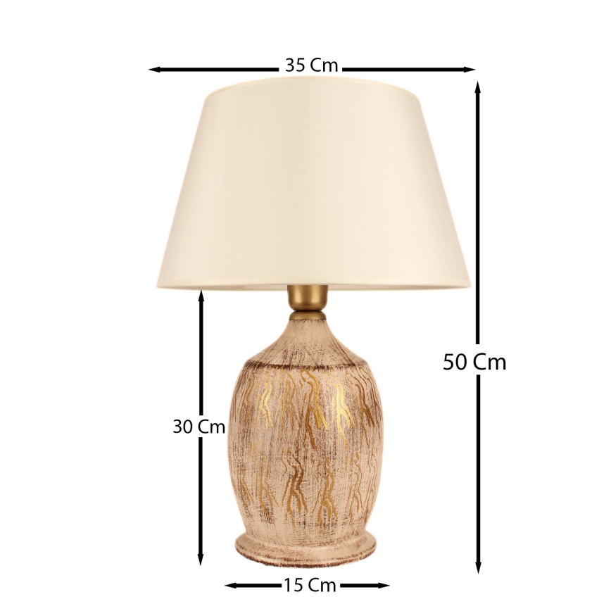 Pöytävalaisin 1xE27/40W/230V kulta