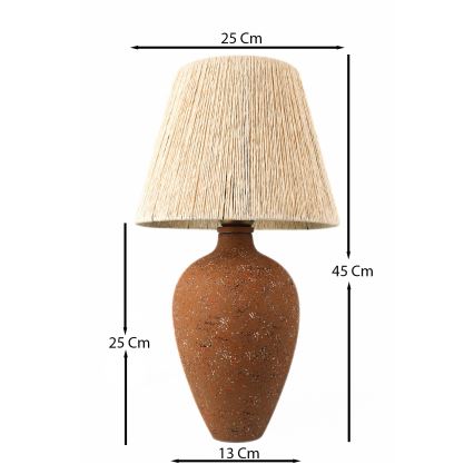 Pöytävalaisin 1xE27/40W/230V ruskea/kerma