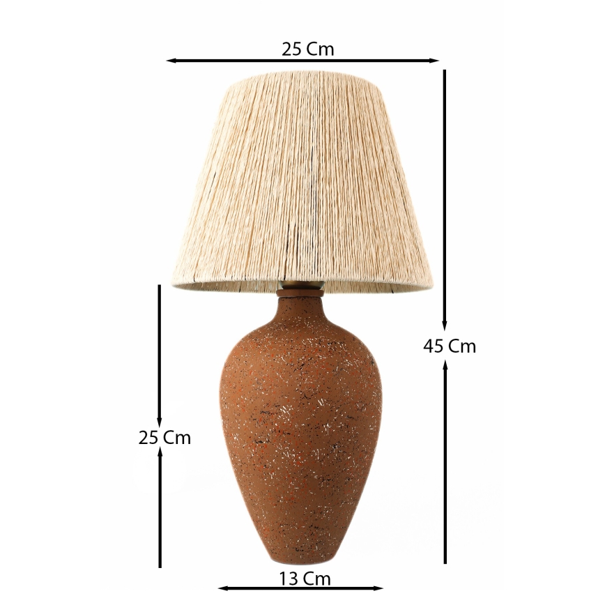 Pöytävalaisin 1xE27/40W/230V ruskea/kerma