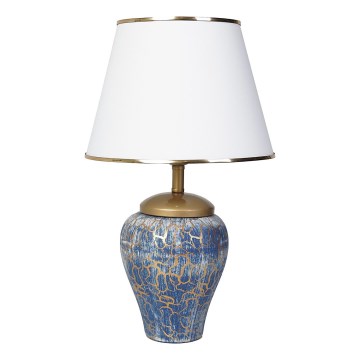 Pöytävalaisin 1xE27/40W/230V sininen/kulta