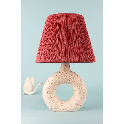 Pöytävalaisin 1xE27/40W/230V valkoinen/punainen