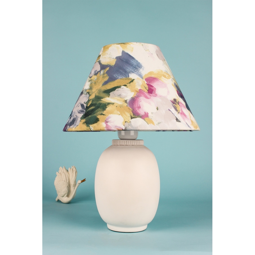 Pöytävalaisin 1xE27/40W/230V valkoinen/värikäs