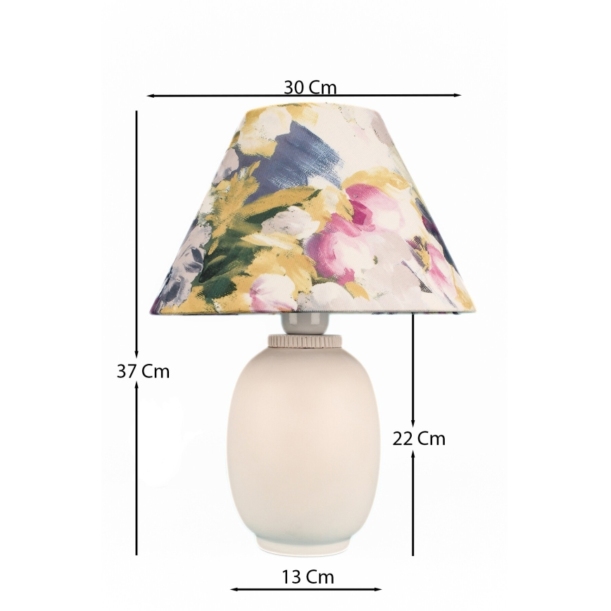 Pöytävalaisin 1xE27/40W/230V valkoinen/värikäs