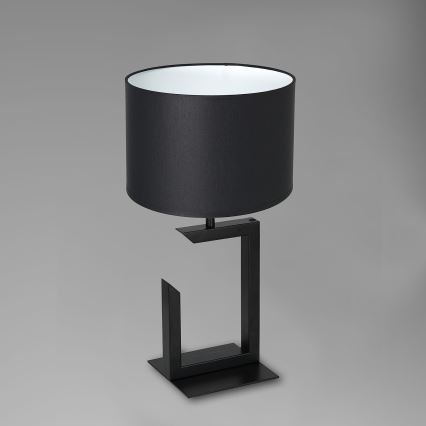 Pöytävalaisin 1xE27/60W/230V 45 cm musta/valkoinen