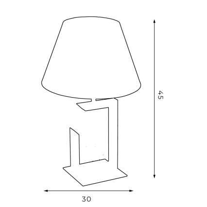 Pöytävalaisin 1xE27/60W/230V 45 cm vihreä/kulta
