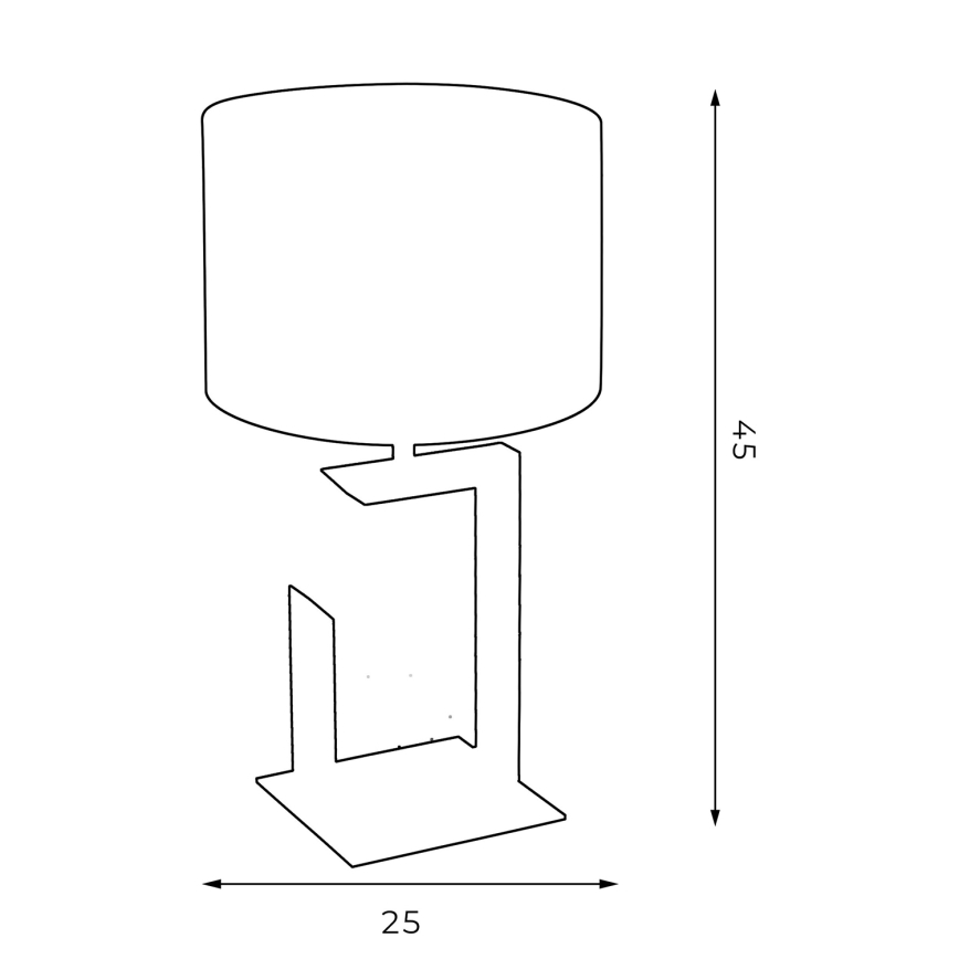 Pöytävalaisin 1xE27/60W/230V 45 cm vihreä/kultainen