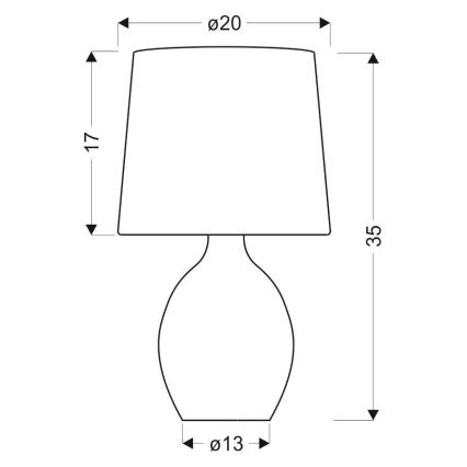 Pöytävalaisin AMBON 1xE14/40W/230V valkoinen