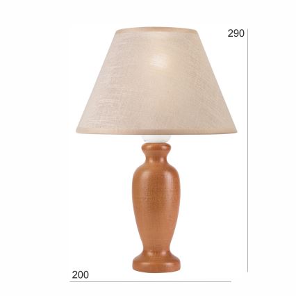 Pöytävalaisin AMFORA 1xE27/60W/230V ruskea/pyökki
