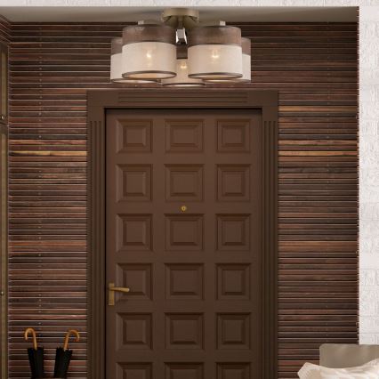 Seinävalaisin ANDREA 5xE27/60W/230V pyökki