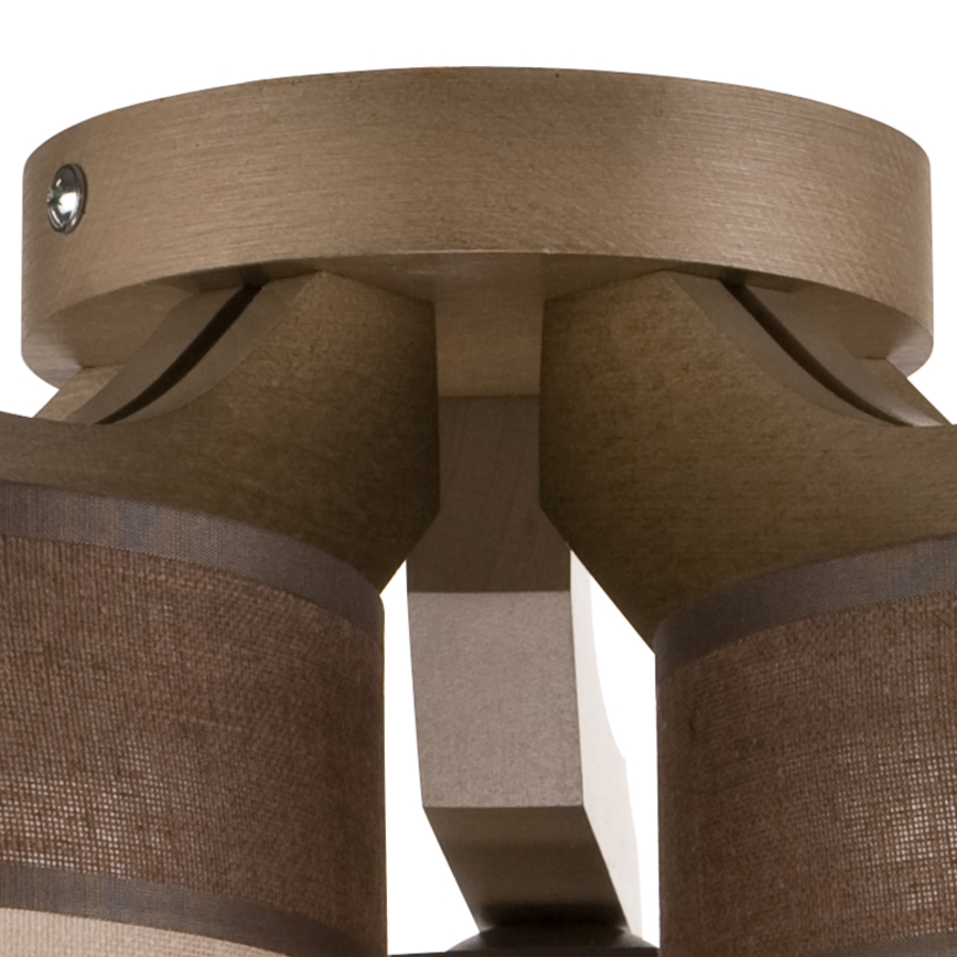 Seinävalaisin ANDREA 5xE27/60W/230V pyökki