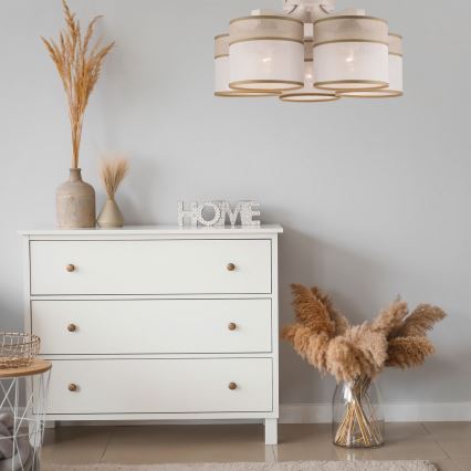 Seinävalaisin ANDREA 5xE27/60W/230V pyökki