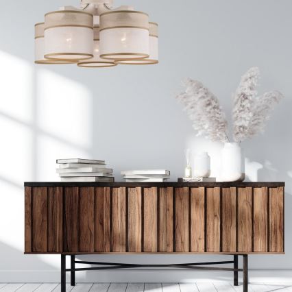 Seinävalaisin ANDREA 5xE27/60W/230V pyökki