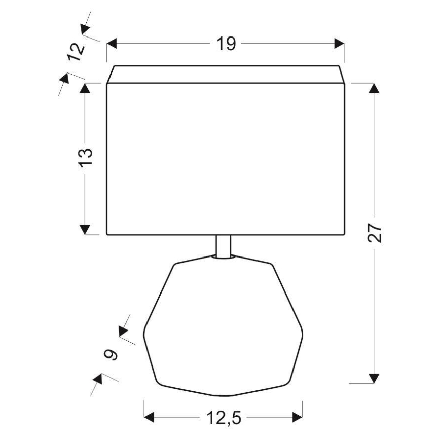 Pöytävalaisin ANIMI 1xE14/40W/230V harmaa