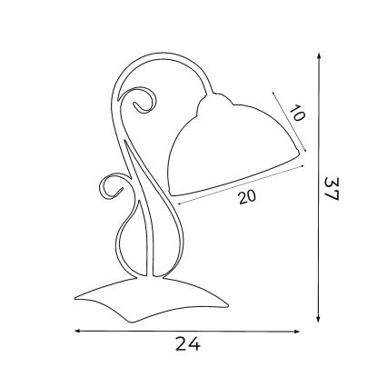 Pöytävalaisin ANTICA 1xE27/60W/230V
