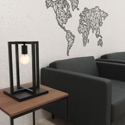 Pöytävalaisin ARNOLD 1xE27/60W/230V musta