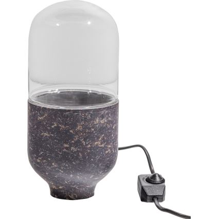 Pöytävalaisin ASEL 1xE27/25W/230V marmori harmaa/ruskea