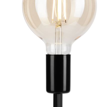 Pöytävalaisin ASTRID 1xE27/60W/230V kiiltävä musta