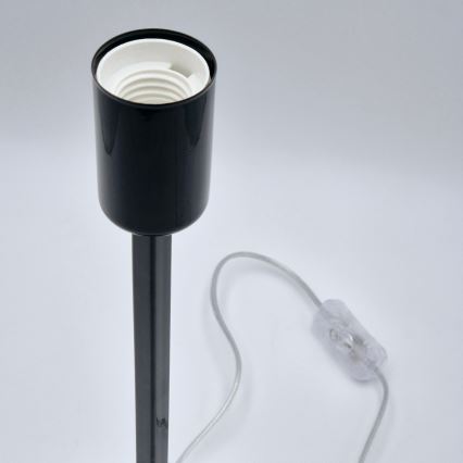 Pöytävalaisin ASTRID 1xE27/60W/230V kiiltävä musta