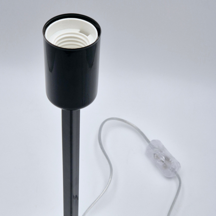 Pöytävalaisin ASTRID 1xE27/60W/230V kiiltävä musta