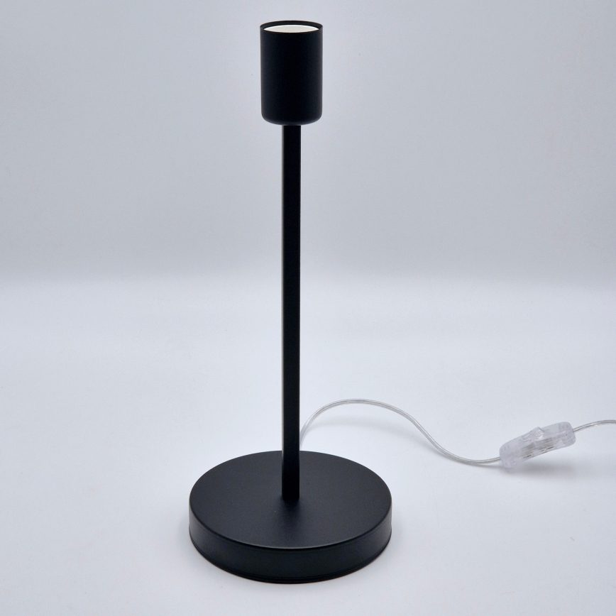 Pöytävalaisin ASTRID 1xE27/60W/230V kiiltävä musta