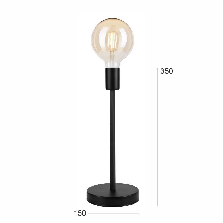 Pöytävalaisin ASTRID 1xE27/60W/230V matta musta