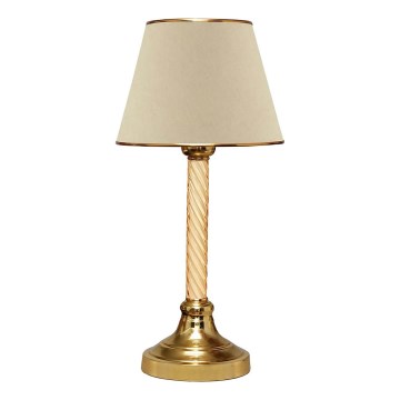 Pöytävalaisin AYD 1xE27/40W/230V beige/kultainen