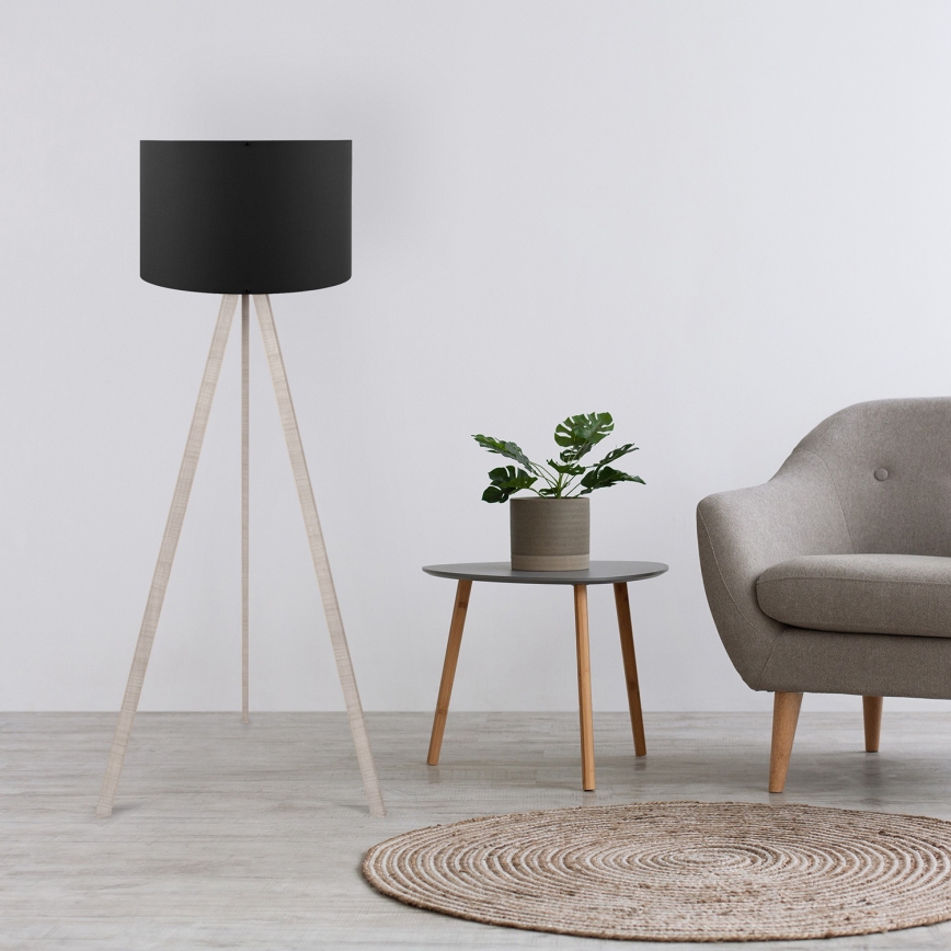 Pöytävalaisin AYD 1xE27/60W/230V musta/beige