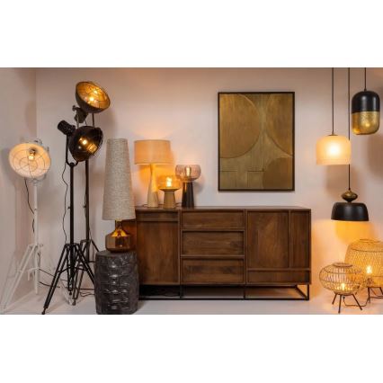 Pöytävalaisin BASICLABEL 1xE27/40W/230V bambu