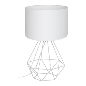 Pöytävalaisin BASKET 1xE27/60W/230V valkoinen