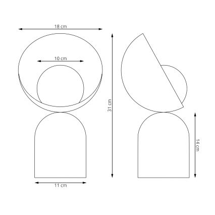 Pöytävalaisin BOTO 1xG9/8W/230V musta