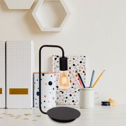 Pöytävalaisin BRENDA 1xE27/60W/230V musta