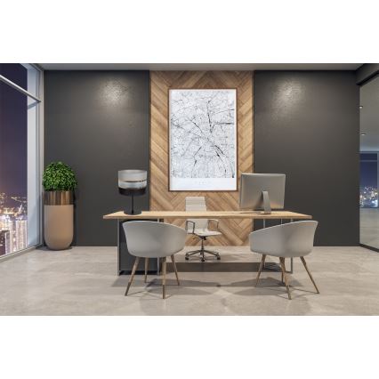 Pöytävalaisin CORAL 1xE27/60W/230V musta/harmaa