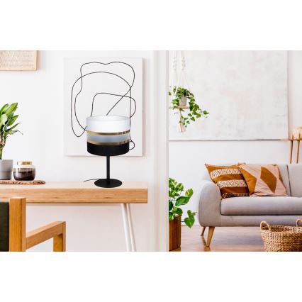 Pöytävalaisin CORAL 1xE27/60W/230V musta