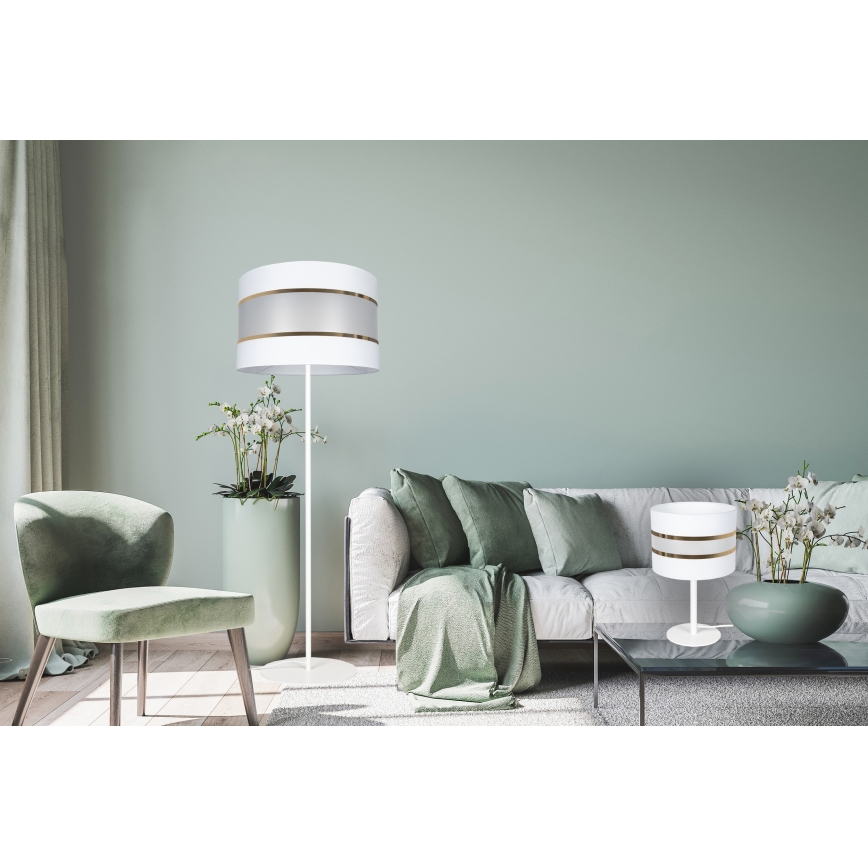 Pöytävalaisin CORAL 1xE27/60W/230V valkoinen