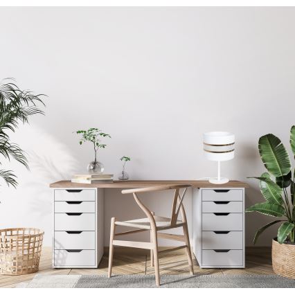 Pöytävalaisin CORAL 1xE27/60W/230V valkoinen