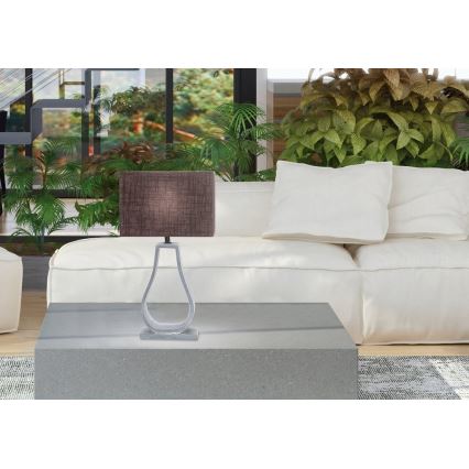 Pöytävalaisin FEMO 1xE14/40W/230V harmaa/ruskea