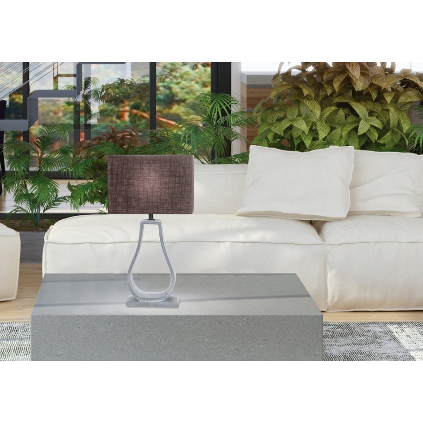 Pöytävalaisin FEMO 1xE14/40W/230V harmaa/ruskea