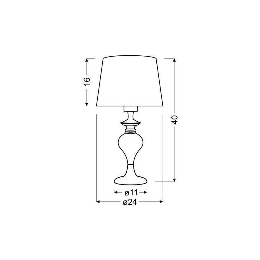 Pöytävalaisin GILLENIA 1xE27/60W/230V