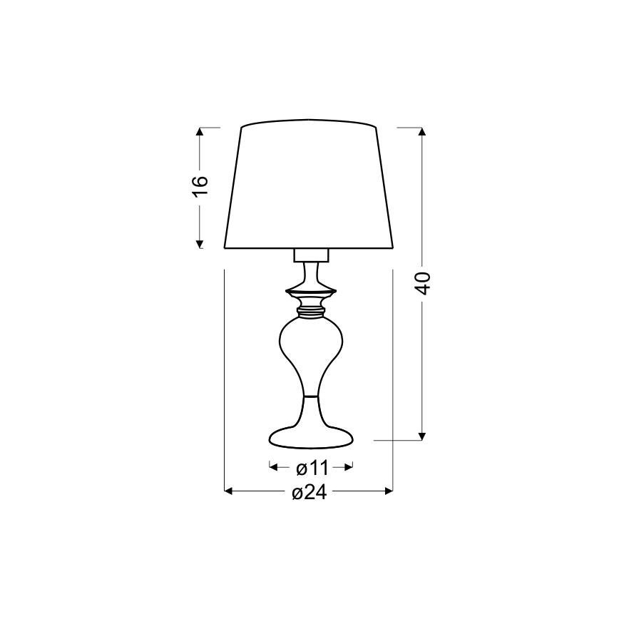 Pöytävalaisin GILLENIA 1xE27/60W/230V
